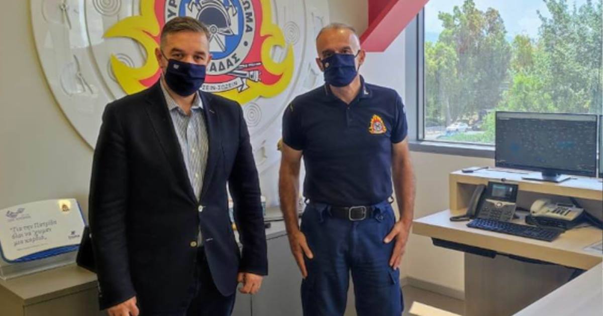 Συνάντηση του Θέμη Χειμάρα με τον Αρχηγό της Πυροσβεστικής