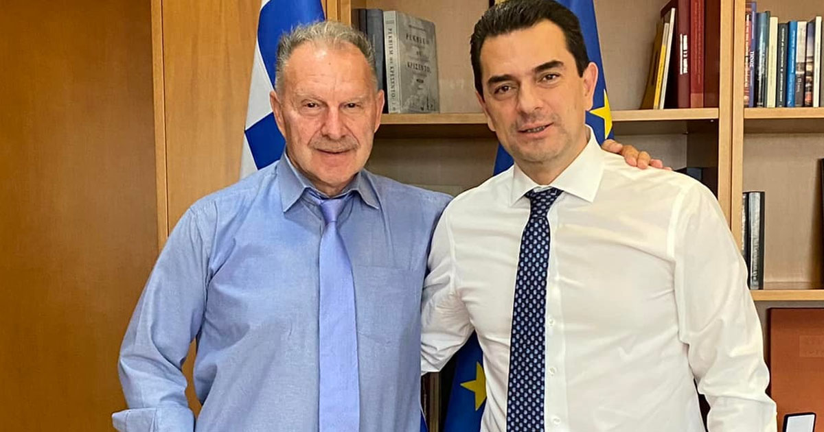 Συνάντηση του Γιώργου Κοτρωνιά με τον Κώστα Σκρέκα