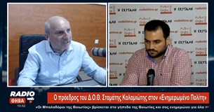 Ο πρόεδρος του Δ.Ο.Θ. Σταμάτης Καλαμιώτης στο Ράδιο Θήβα