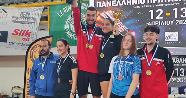 7 μετάλλια κατέκτησε ο Φ.Ε.Ο. Θήβας στο Πανελλήνιο Πρωτάθλημα Badminton