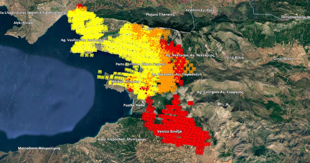 Η πυρκαγιά της Αττικοβοιωτίας οδεύει να χαρακτηριστεί «Mega Fire» - Ξεπέρασε τα 100.000 στρέμματα σύμφωνα με τον Θοδωρή Γιάνναρο