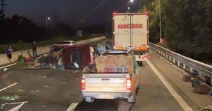 Τροχαίο ατύχημα στην Εθνική Οδό στο ύψος του Σχηματαρίου