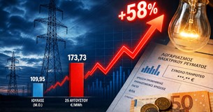 Ρεύμα: Εκτίναξη 58% από τον Ιούλιο - Φόβοι για τα τιμολόγια Σεπτεμβρίου και 3 μέτρα στο τραπέζι Ρεύμα: Εκτίναξη 58% από τον Ιούλιο - Φόβοι για τα τιμολόγια Σεπτεμβρίου και 3 μέτρα στο τραπέζι