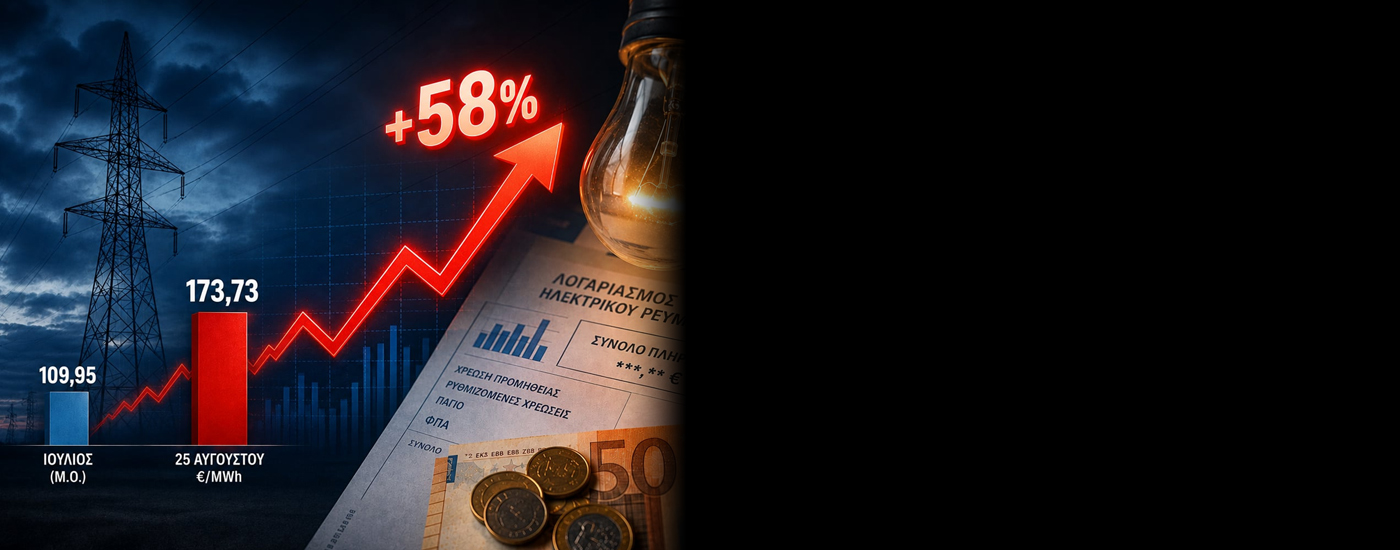 Ρεύμα: Εκτίναξη 58% από τον Ιούλιο - Φόβοι για τα τιμολόγια Σεπτεμβρίου και 3 μέτρα στο τραπέζι Ρεύμα: Εκτίναξη 58% από τον Ιούλιο - Φόβοι για τα τιμολόγια Σεπτεμβρίου και 3 μέτρα στο τραπέζι